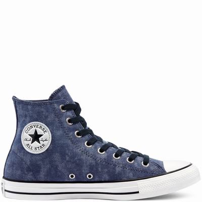 Converse Washed Canvas Chuck Taylor All Star - Naisten Matalavartiset Tennarit - Laivastonsininen